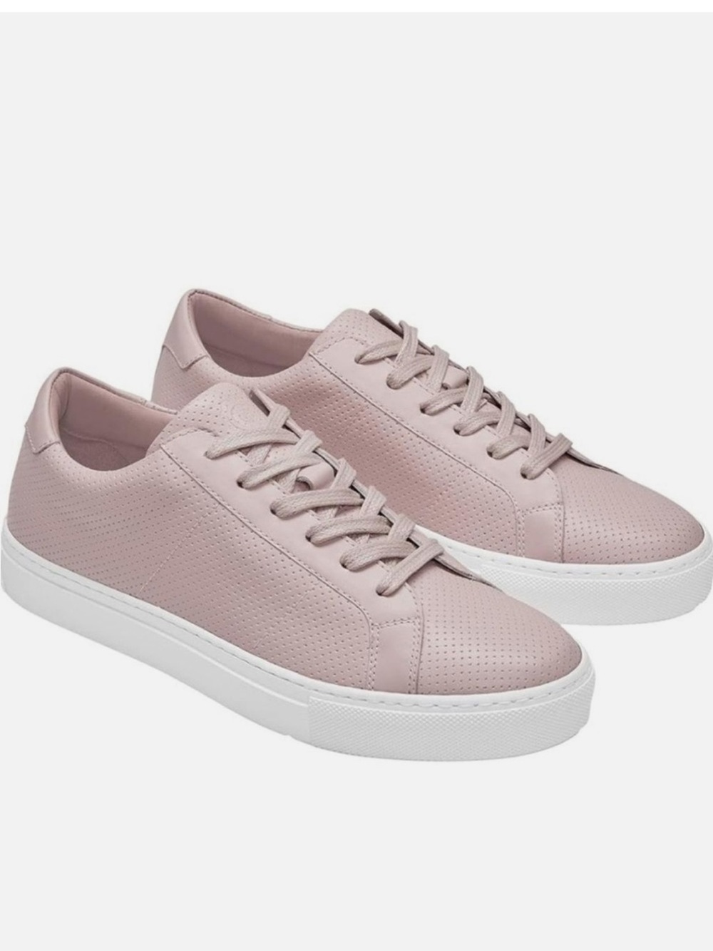 Greats Blush Pink Leather Low-Top Sneakers